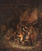 OSTADE, Adriaen Jansz. van Interior with a Peasant Family sg Spain oil painting artist